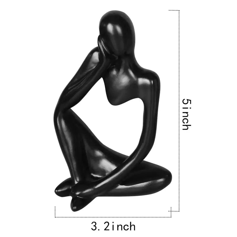 Modern Resin Thinker Statue - Home Office Decor