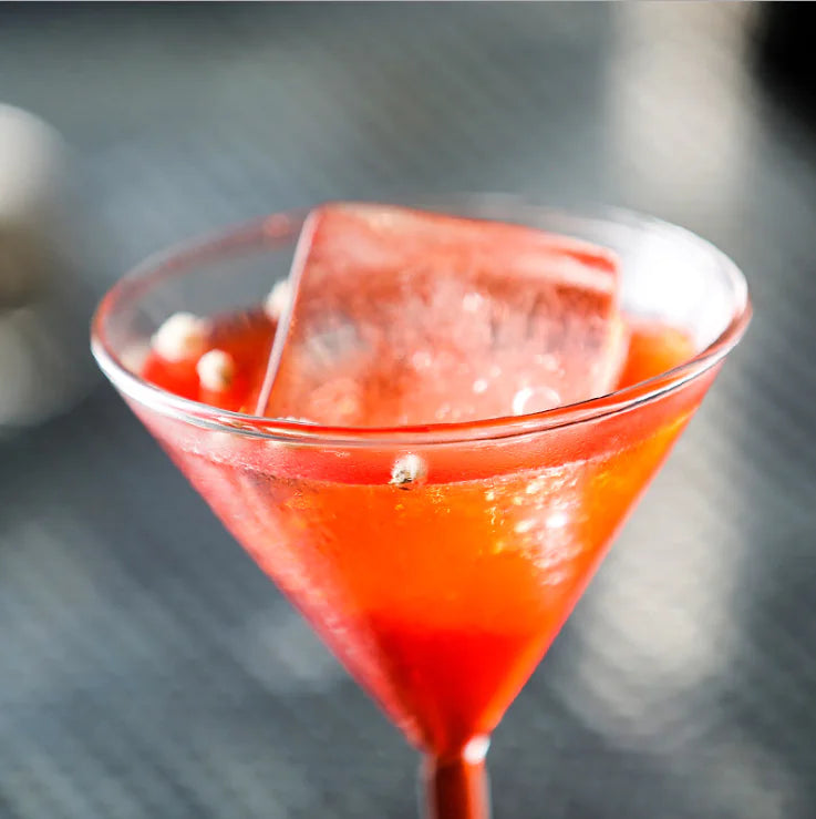 Rotating Martini Glass, Spiral Hand-Blown Cocktail Cup 200mm