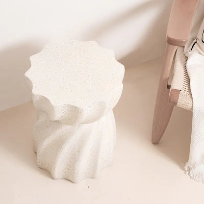 Modern Accent Table, Contemporary White Tea Table for Living Room