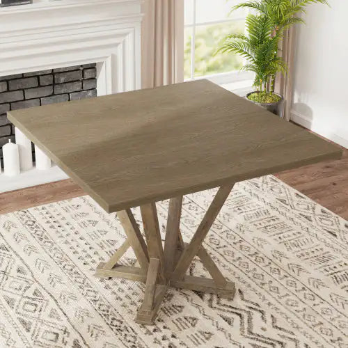 Square Counter Height Dining Table in Solid Rubberwood