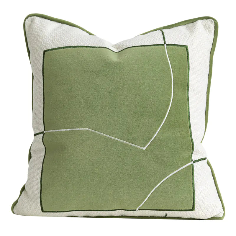 Green 3D Pleated Sofa Set with Pillows