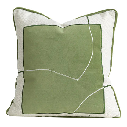 Green 3D Pleated Sofa Set with Pillows