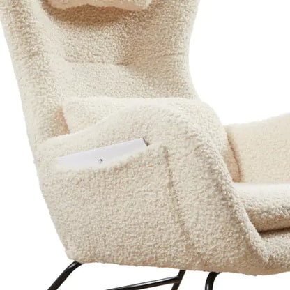 Modern Nursery Rocking Chair for Baby Nursery - Beige Nursing Chair