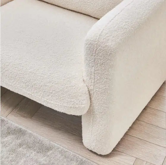 34" Modern Cashmere Fabric Single Sofa with Pillows