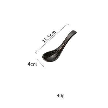 Nordic Black and Gold Trim Porcelain Dinnerware