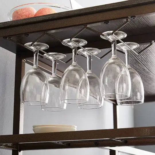 Retro Brown 3-Piece Bar Table Set with Stools
