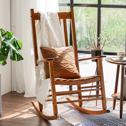 Solid Wood Outdoor Rocking Chair – American Style