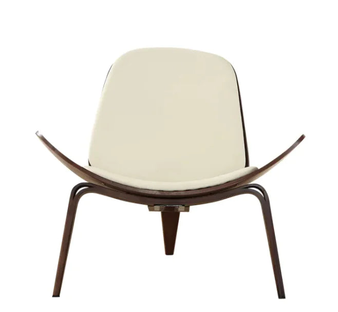 Upholstered Accent Chair, Mid Century Shell Chair, Lounge Chair