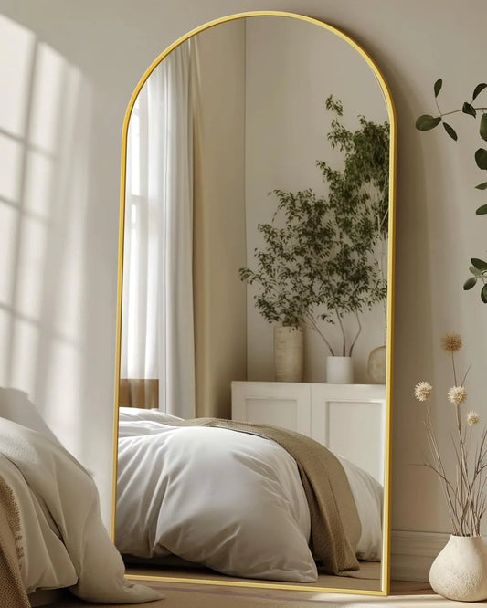Large Gold Standing Full Body Mirror 71”x32”
