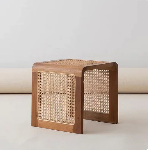 Zen Craft Woven Wood Coffee Table Square