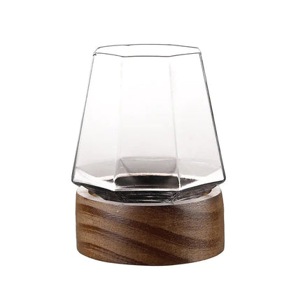 Diamond Octagonal Crystal Whiskey Glass Tumbler, Luxury Barware