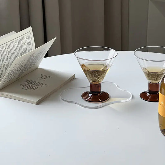 Vintage Crystal Cocktail Glass, 270ml Dessert and Wine Glass