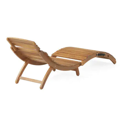 Wooden Chaise Lounge Chair, Outdoor Reclining Patio Lounger