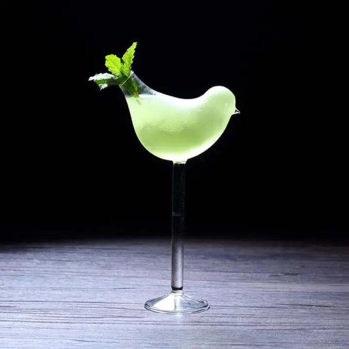 Bird Shaped Cocktail and Champagne Glass, 180ml Artistic Flute