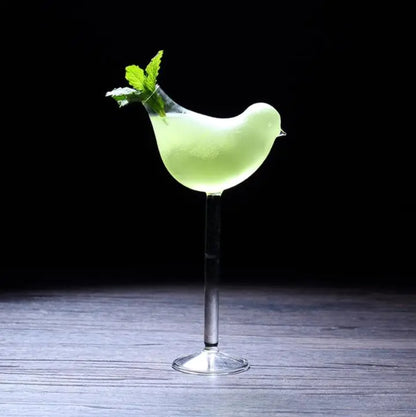 Bird Shaped Cocktail and Champagne Glass, 180ml Artistic Flute