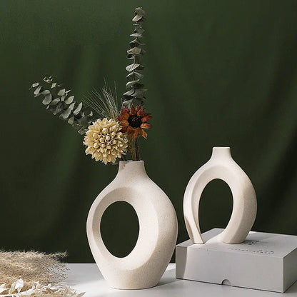 European Minimalist Ceramic Vase Set Minimalist Decor