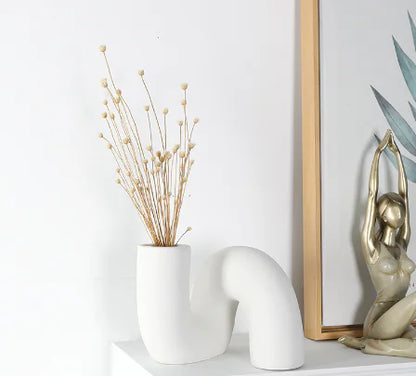 Nordic Ceramic Flowers Vase - Minimalist Decor