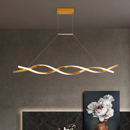 Minimalist Bar Chandelier with Sleek Metal Finish