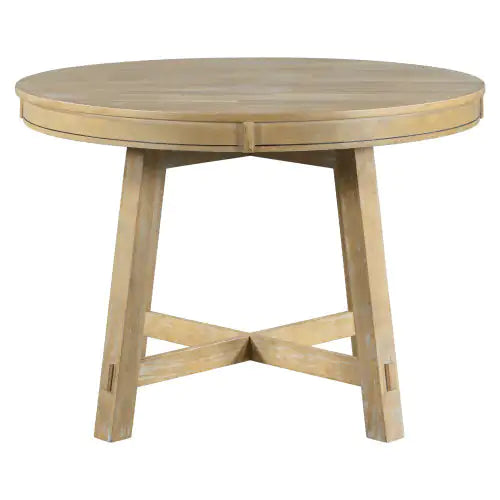 Circular Expandable Solid Wood Dining Table