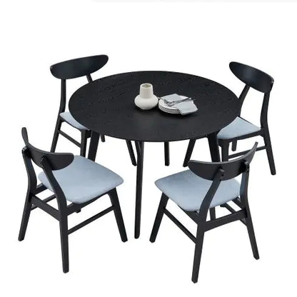 42" Wood Round Dining Table, Mid Century Dining Table