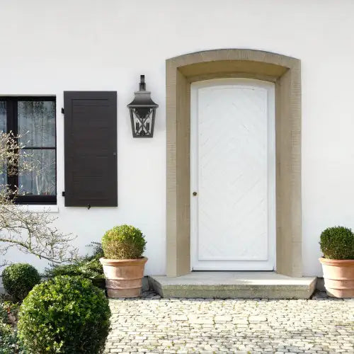 Black Outdoor Wall Light, 2 Light Waterproof Industrial Porch Fixture