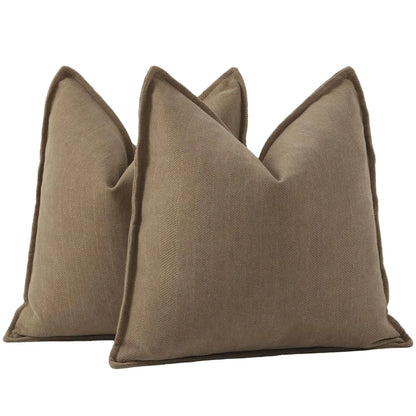 Set of 2 Chenille Textured Pillow Covers 26"x26"