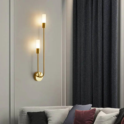 Gold Double Head Modern Wall Lights - Modern Beside Lighting Fixtures