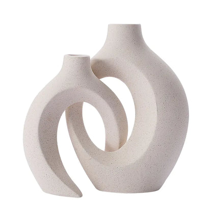 European Minimalist Ceramic Vase Set Minimalist Decor