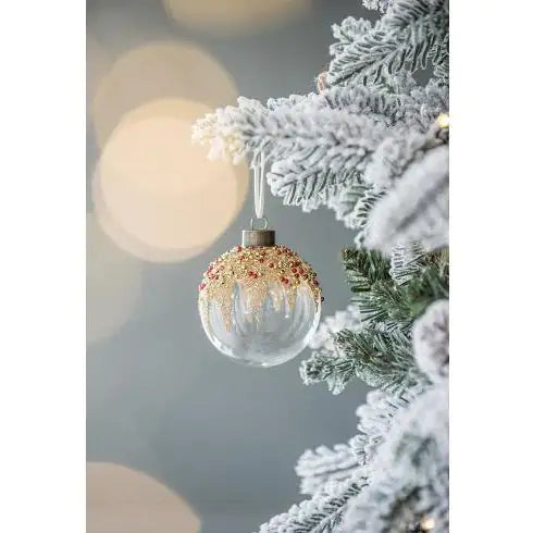 Set Of 12 Christmas Ball Ornaments,  Christmas Tree Glass Ornaments