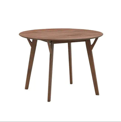 42" Wood Round Dining Table, Mid Century Dining Table