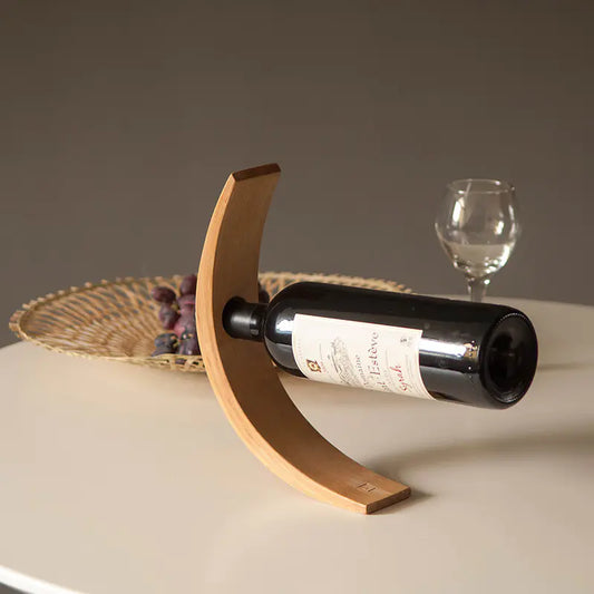 Modern Wooden Wine Rack, Contemporary Wine Display Stand