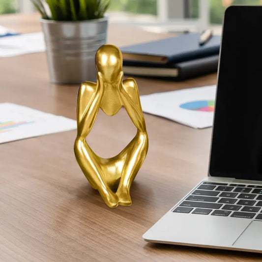Modern Resin Thinker Statue - Home Office Decor