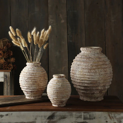 Antique Stoneware Ceramic Vase – Rustic Charm