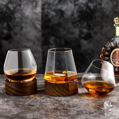 Diamond Octagonal Crystal Whiskey Glass Tumbler, Luxury Barware