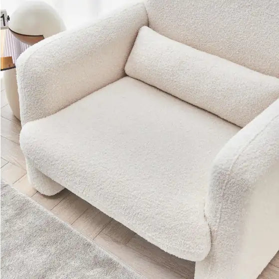 34" Modern Cashmere Fabric Single Sofa with Pillows