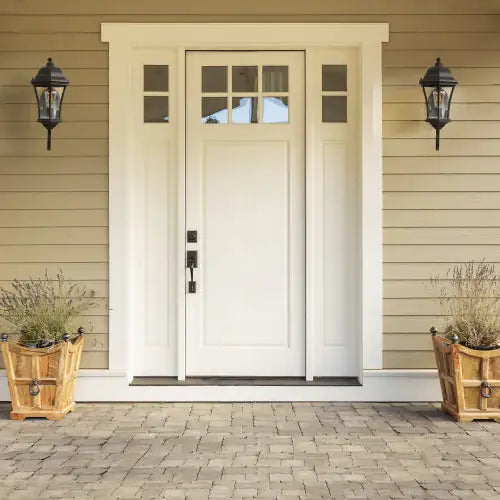 Outdoor Waterproof Wall Lights, Retro Sconce with Light Sensor, Black