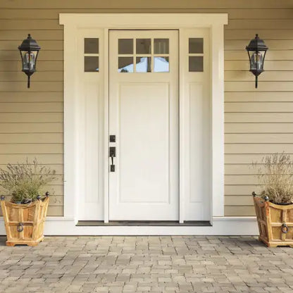 Outdoor Waterproof Wall Lights, Retro Sconce with Light Sensor, Black