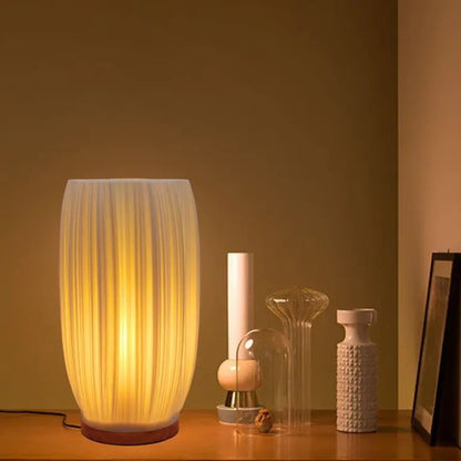 3D Printed Bedside Lamp – Eco-Friendly Bamboo Design