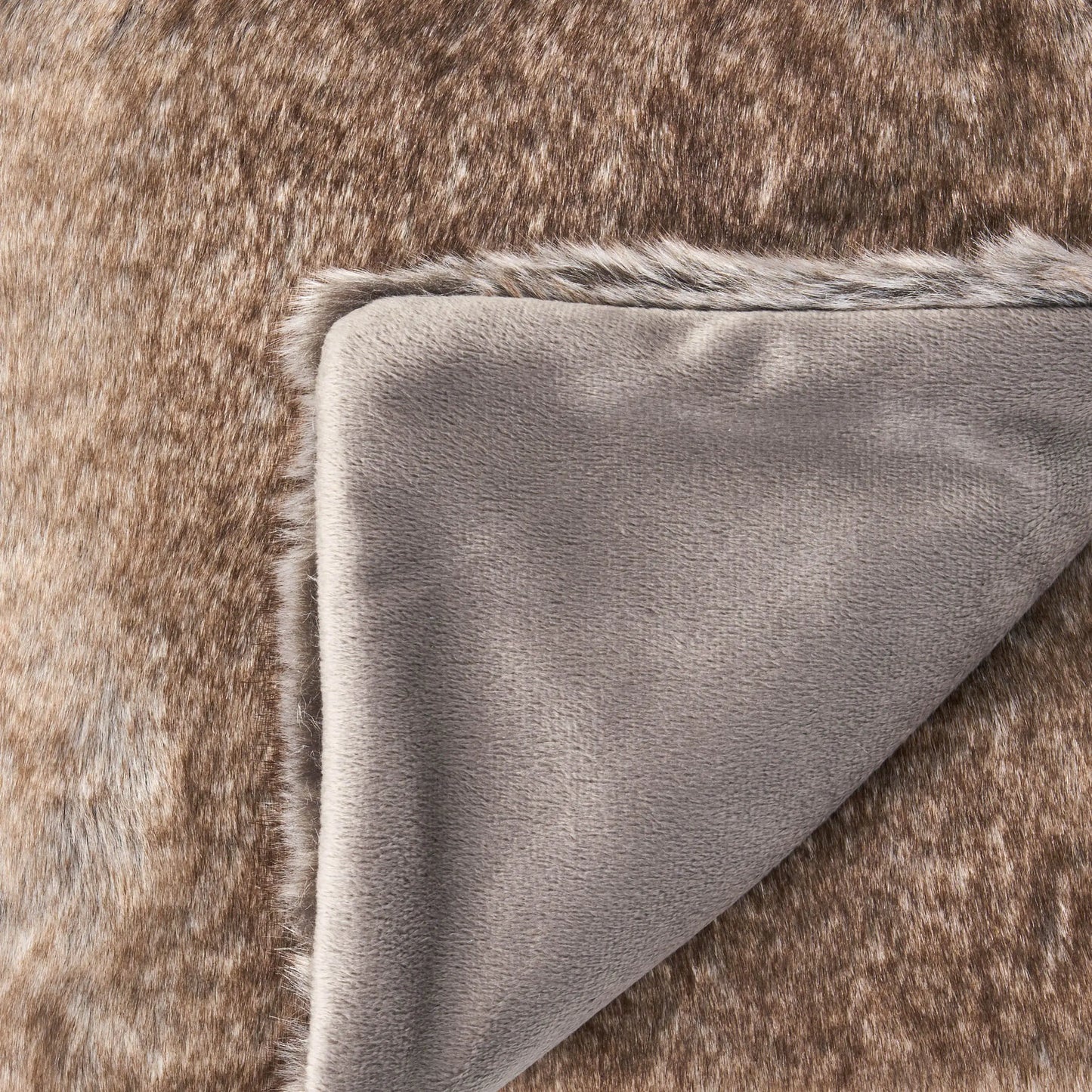 50” x 60” Brown Faux Fur Throw Blanket