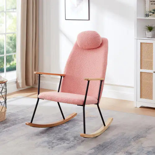 Pink Chair for Girls Bedroom - Rocking Chair for Baby Nursery