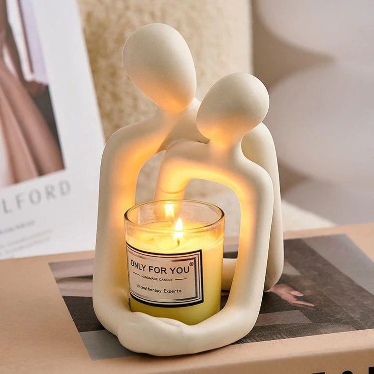 Loving Couple Resin Statue – Romantic Home Accent