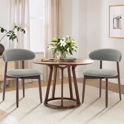 Set of 2 Upholstered Dining Chairs, Minimalist Modern Dining Chairs