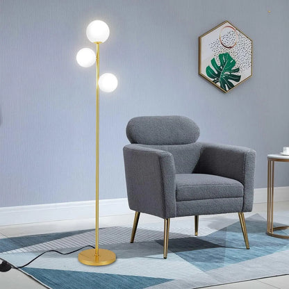 Modern Full Spectrum Floor Lamp with Gold Detail