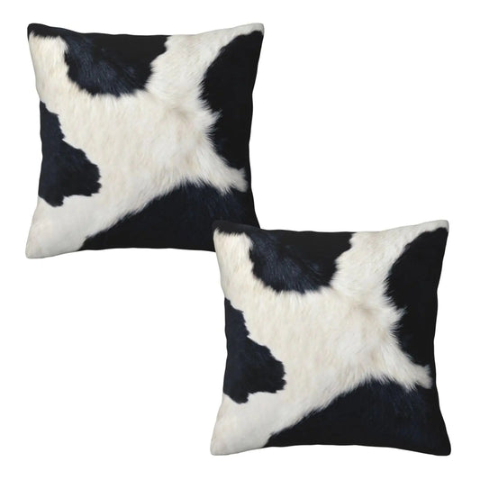 Cow Print 20x20 Pillow Covers Set of Two
